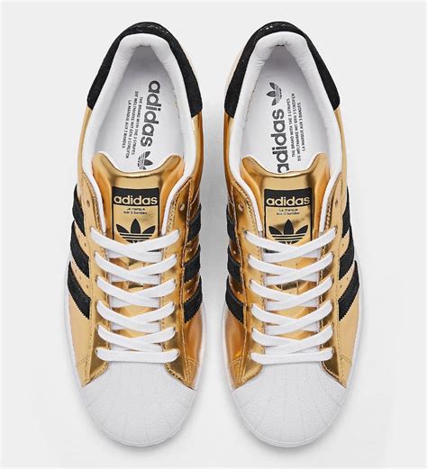 metallic gold adidas superstar